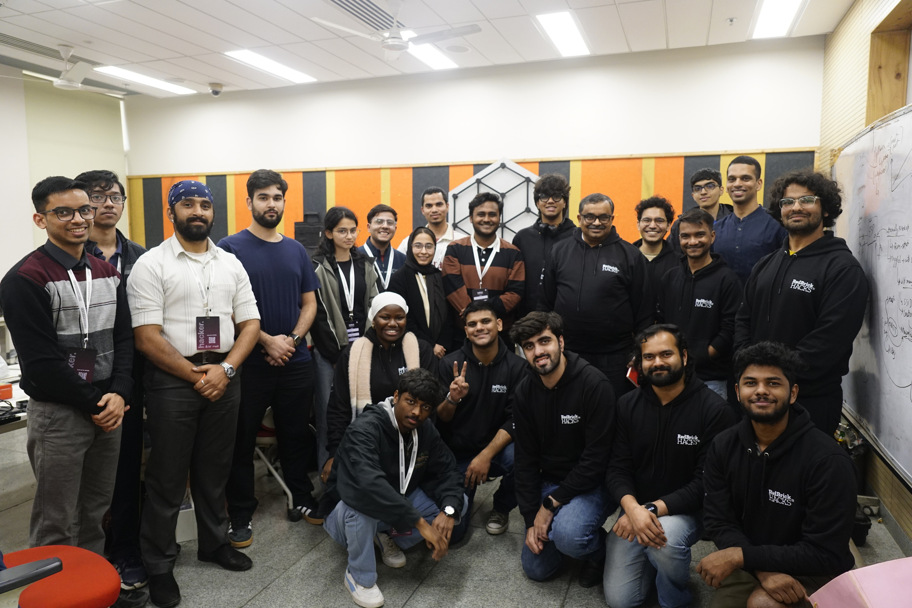 Group photo with mentors and participants at RedBrick Hacks III