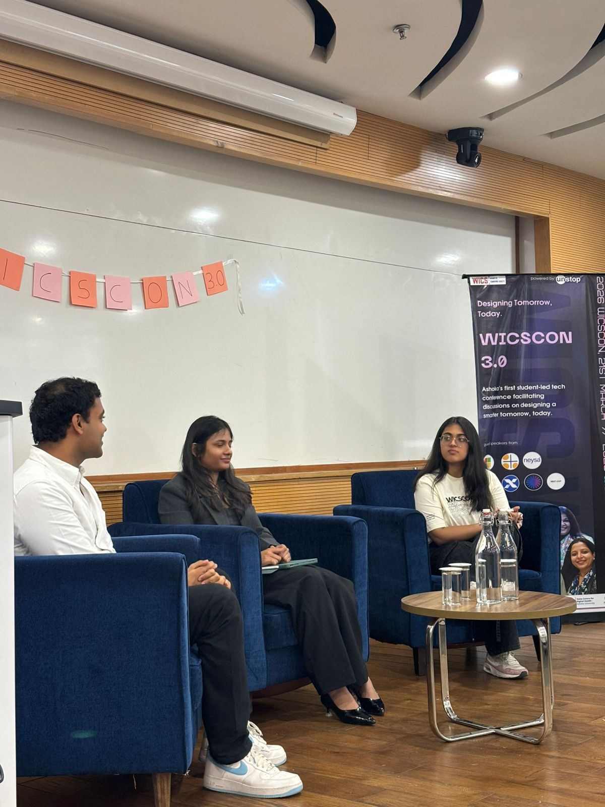 Panel discussion at WiCSCon 3.0 with speakers from Evolve AI and Neysa AI