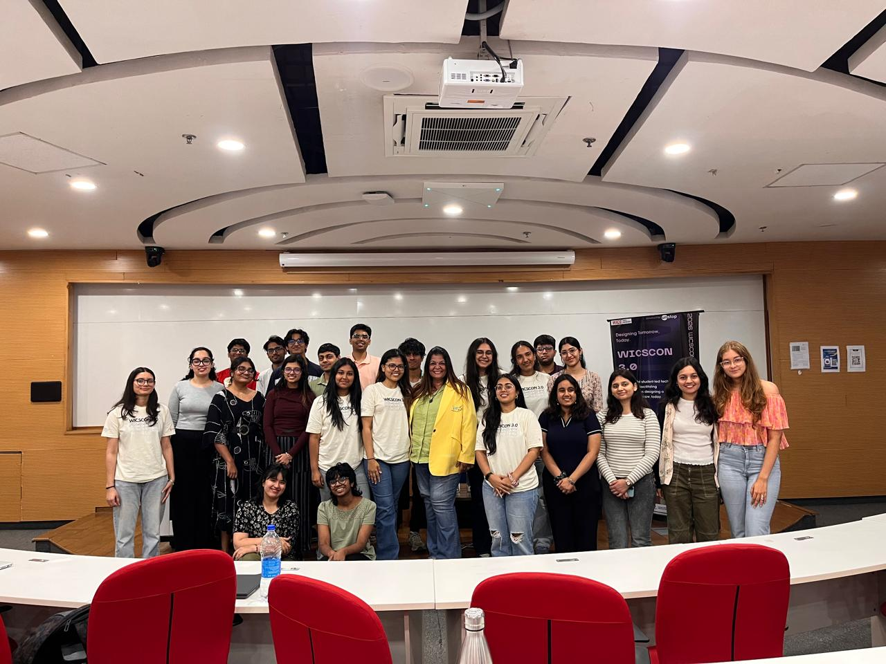 Group photo with Dr. Srimathy Kesan and WiCSCon attendees